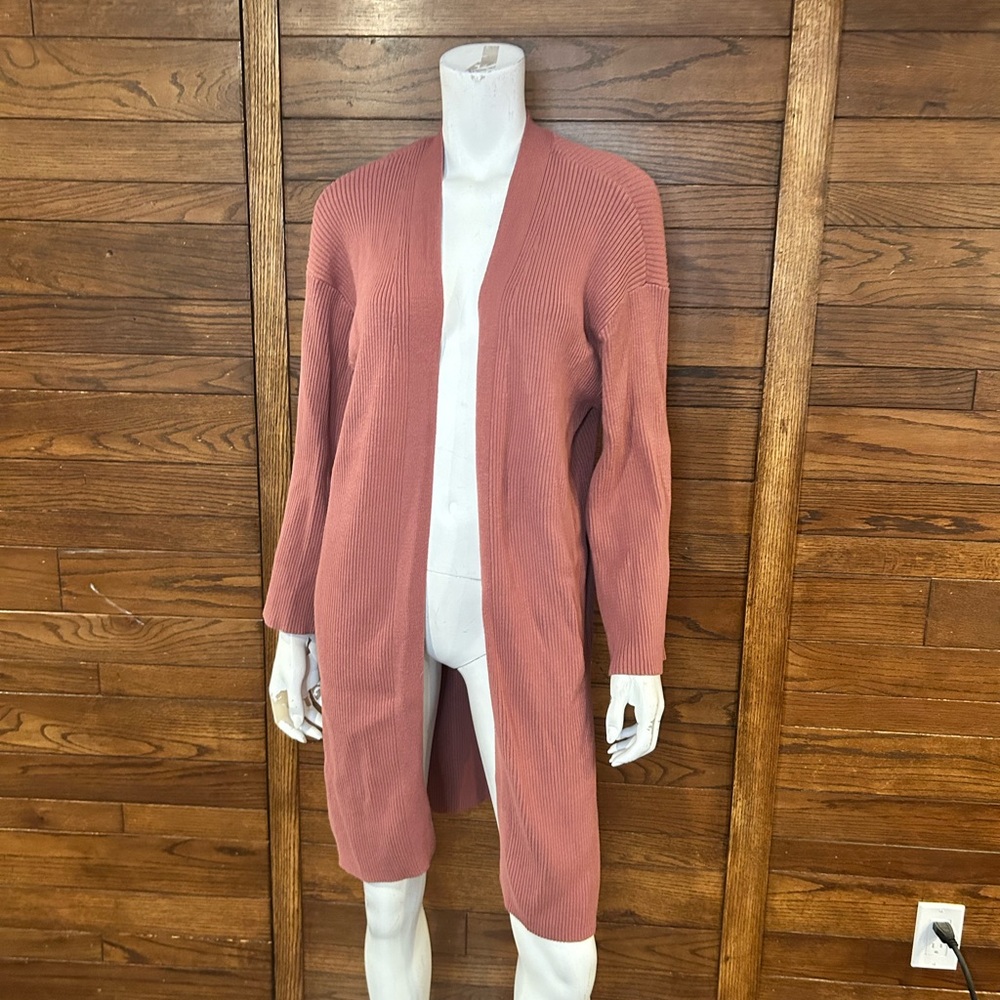 Dynamite Pink Knit Cardigan Sweater